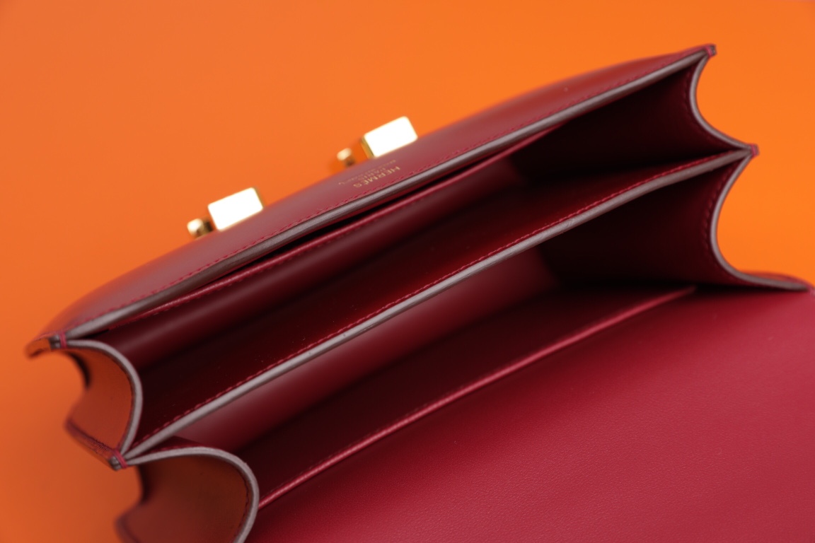 에르메스 콘스탄스18 보르도 레드 금장